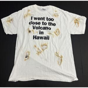 Hawaii Volcanoes National Park Volcano House T-Shirt Men's L Hanes Heavyweight